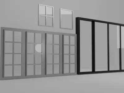 3D Window Low-poly 3D model