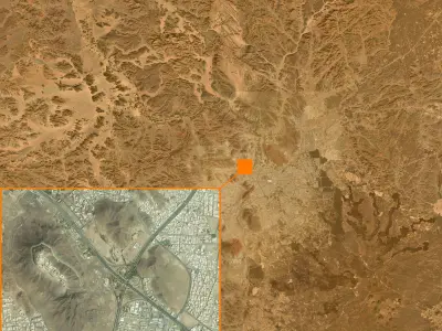 Mecca and the Red Sea coast of Saudi Arabia - tile n24 e39 3D model