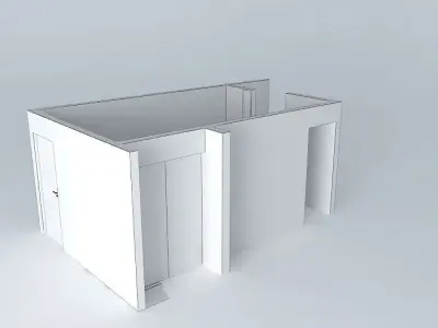 paulaorkut empty room with door Free 3D model