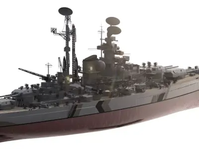 WW2  GERMAN HEAVY CRUISER 3D model