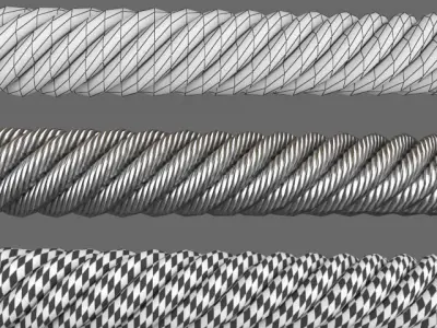 Modern railing 002 3D model