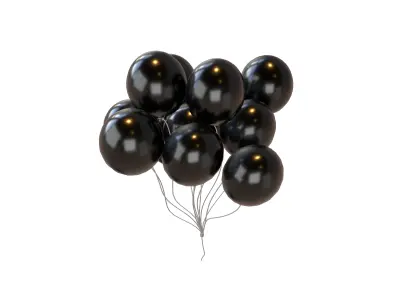 Bunch of Balloons v1 010 Low-poly 3D model