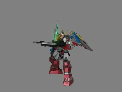Attacker Gundam 14 A 3D model