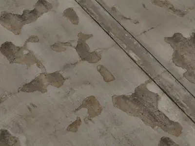 PBR Aged Concrete Panel with Seam Texture