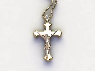 Jesus pendant cad 3D model