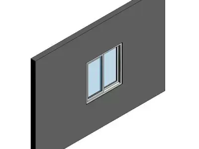 Double Panel Sliding Window 3D model