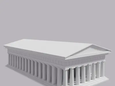 Greek The Parthenon Low-poly 3D model