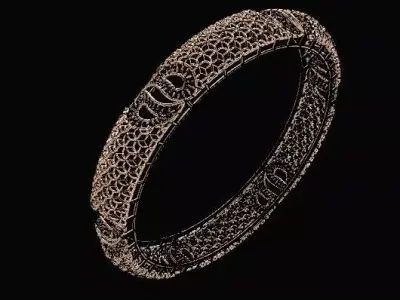 1535 Loop-Filigree Bangle 16gm 3D print model