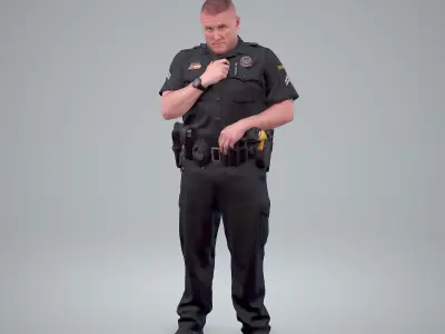 Policeman Talking to Ration CMan0208-HD2-O01P01-S 3D model