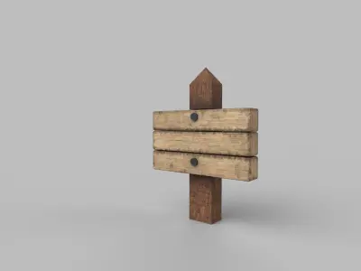 Road sign Low-poly 3D model get