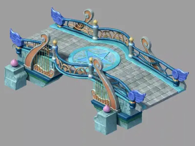 main city - Stone Bridge 03 3D model