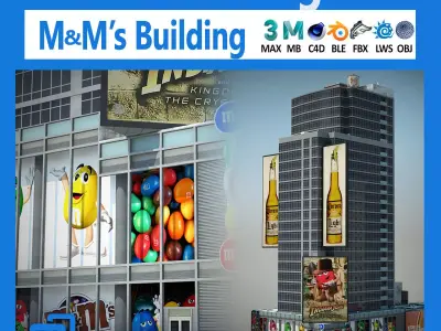 NYC Building M Ms Low-poly 3D model