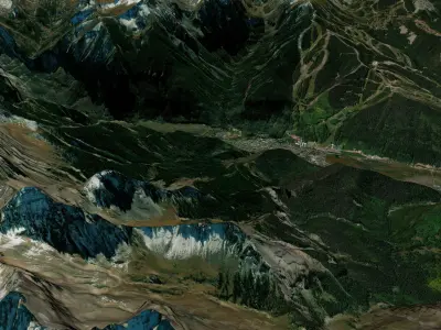 Telluride and mountains 3D model