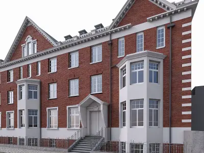 English Building  Low-poly 3D model