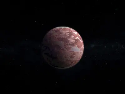 Alien Planet 04 Low-poly 3D model