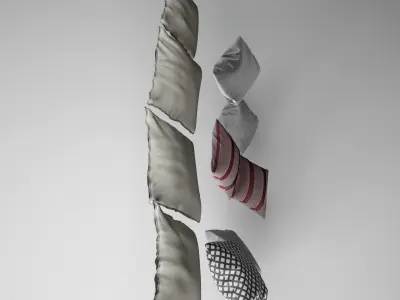 Mixed Pillows - Diversified Designs 3D model