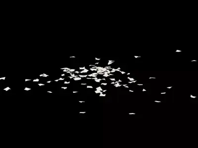 Torn Paper Floor Low-poly 3D model