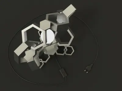 Hexagonal chaotical lamp 3D model