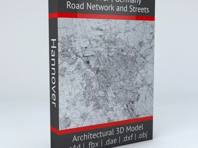 Hannover Road Network and Streets 3D model