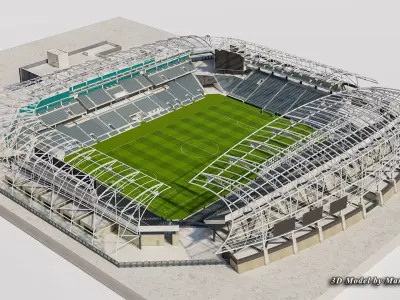 BMO Stadium Los Angeles-USA Low-poly 3D model