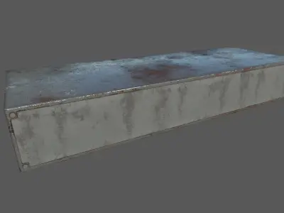 High metal plug for sci-fi server rack Low-poly 3D model