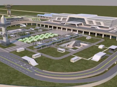 High Speed Railway Station 3D model