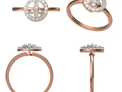 Light Weight Wedding Engagement Women Ring STL JCD Details 3D print model
