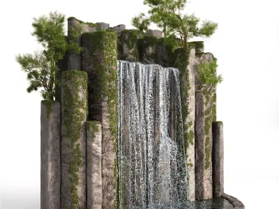 Large waterfall 2 3D model