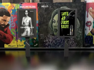 Modern City Light Box - LED Low-poly 3D model