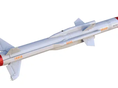 Akash-1S  AKASH SAM Low-poly 3D model