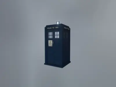 DOCTOR WHO - WILLIAM HARTNELL TARDIS - Rogue Film Productions Low-poly 3D model