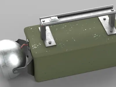 old torch Low-poly 3D model