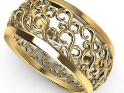 Patterned Ring 3D model Texture Texture 2