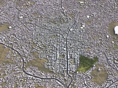 Taizz - 3D City Model Low-poly 3D model