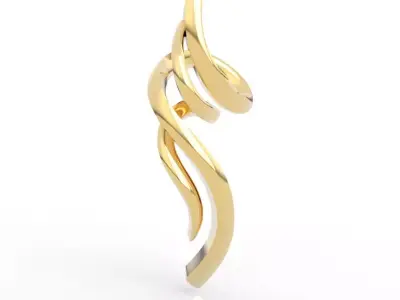 Elite Twisted Ribbon Pendant 3D print model