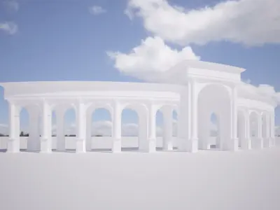 Classical Arch Gate 3D model