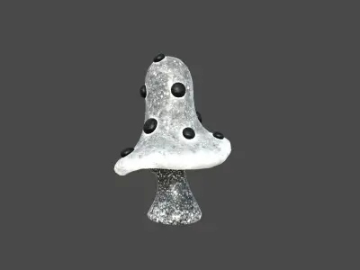 Fantasy Mushroom B10 Black - Scene Backdrop Design Low-poly 3D model