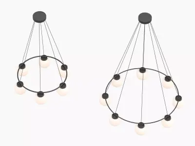 Devorm Split Straight Ring Acorn Pendant Lamps 3D model