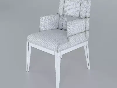 Casa Bella Upholstered Dining Arm Chair 3D model