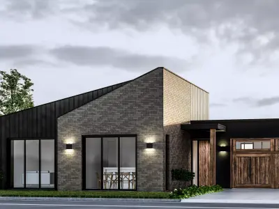 architectural 3d model for single floor house 3D model
