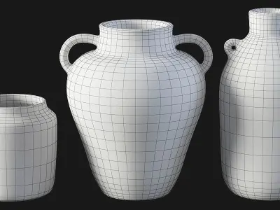 Set of vases by Daphne Christoforou 3D model