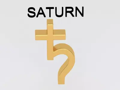 astrological sign solar system SATURN 3D model