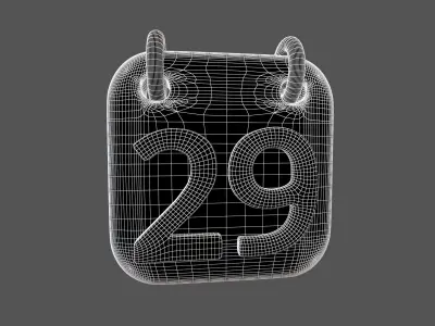 Calendar Icon 29 v1 001 Low-poly 3D model