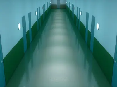 Squid Game Appartment Corridor 3D model