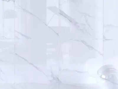 Wall Tiles Museum Calacatta 4D White 120x120 Set 3 Texture