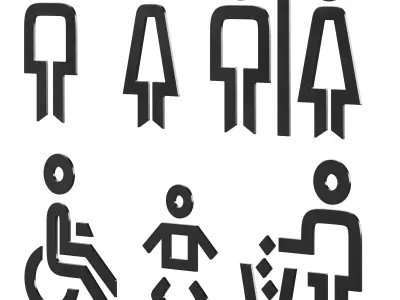 Information signs 5 3D model