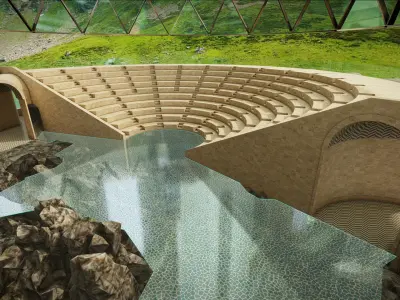 G0041 VR Virtual Reality Theater Low-poly 3D model