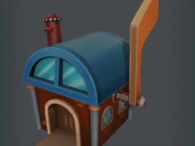 Mailbox House Low-poly 3D model