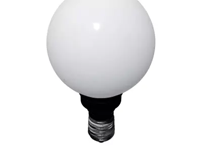 Modern Spherical LED Light Bulb E14 Low-poly 3D model