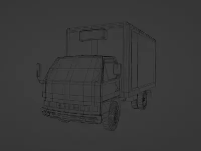 Isuzu NKR Low-poly 3D model